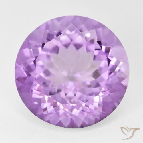 12.28ct Натуральный Средний розовый фиолетовый Аметист, Круглый, Чистота VVS