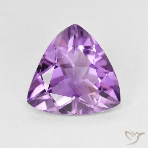 2.51ct Натуральный Средний розовато-фиолетовый Аметист, Триллион, Чистота VVS