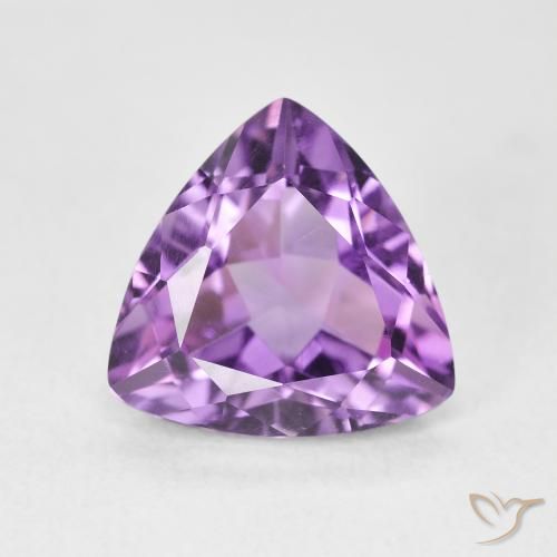2.96ct Натуральный Розовато-фиолетовый Аметист, Триллион, Чистота VVS