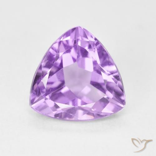 3.01ct Натуральный Светло-розовато-фиолетовый Аметист, Триллион, Чистота VVS