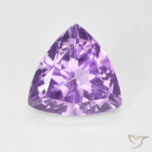 2.85ct Натуральный Средний розовато-фиолетовый Аметист, Триллион, Чистота VVS