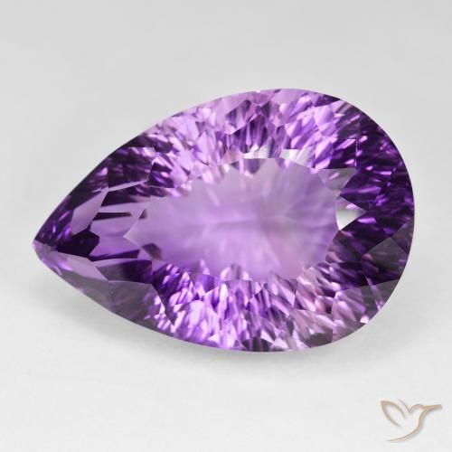 79.45ct Натуральный Средний пурпурно-фиолетовый Аметист, Форма груши, Чистота VVS