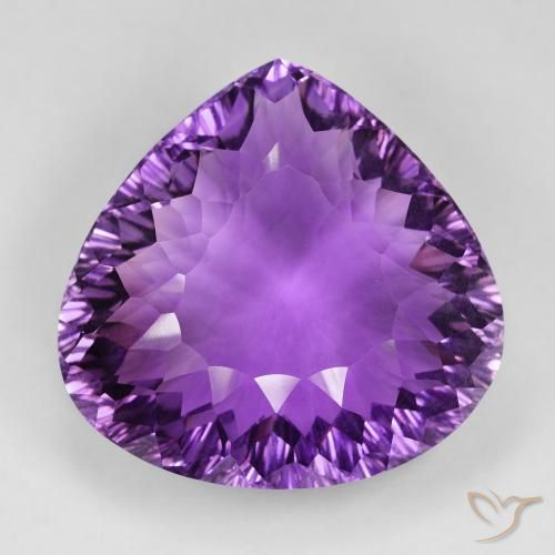 105.35ct Натуральный Средний пурпурно-фиолетовый Аметист, Форма груши, Чистота VVS
