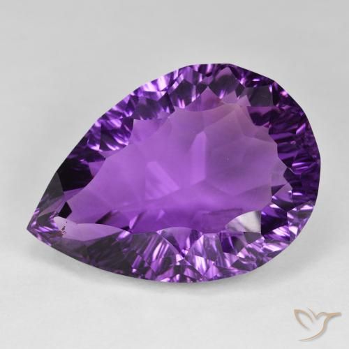 59.23ct Натуральный Розовый фиолетовый Аметист, Форма груши, Чистота VVS