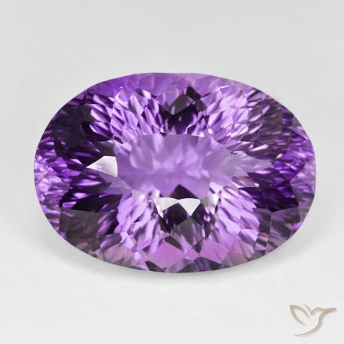65.58ct Натуральный Средний фиолетовый Аметист, Овал, Чистота VVS
