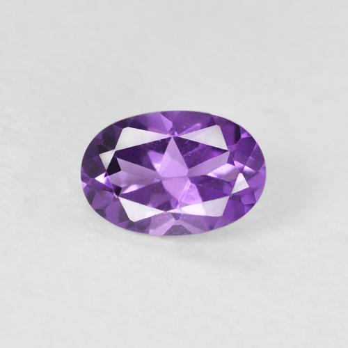 0.40ct Натуральный Ярко-фиолетовый Аметист, Овал, VVS-VS