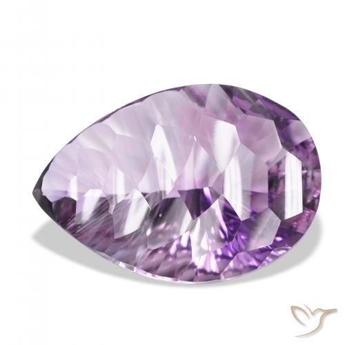 46.00ct Натуральный Светло-средний фиолетовый Аметист, Форма груши, Чистота VVS