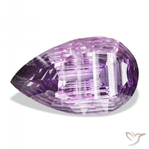 41.61ct Натуральный Средний фиолетовый Аметист, Форма груши, Чистота VVS
