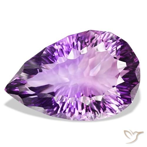127.01ct Светло-средний фиолетовый Аметист, Форма груши, IF