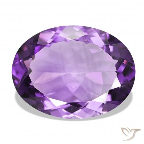 14.63ct Средний фиолетовый Аметист, Овал, IF