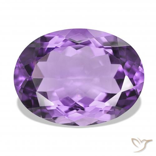 16.40ct Ярко-фиолетовый Аметист, Овал, IF