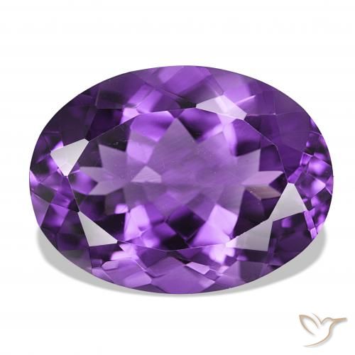 17.08ct Medium Dark-Violet Аметист, Овал, IF