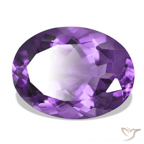 17.08 карата, натуральный Medium Dark-Violet Аметист, Овал, IF