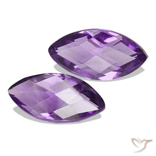 1.29 карата, натуральный Medium Light Purplish-Violet Аметист, Маркиза, VVS-VS