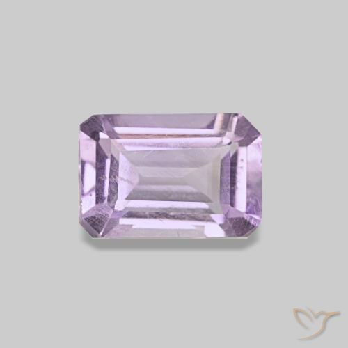 0.50ct Светло-розовато-фиолетовый Аметист Драгоценные Камни, Изумрудная огранка, Чистота VS