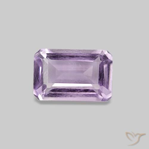 0.52ct Medium Light-Violet Аметист, Изумрудная огранка, Чистота VS