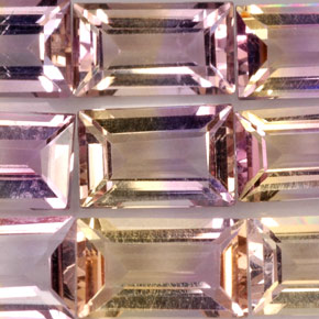 карата, натуральный Двуцветный Аметрин, Огранка Багет, VVS-VS