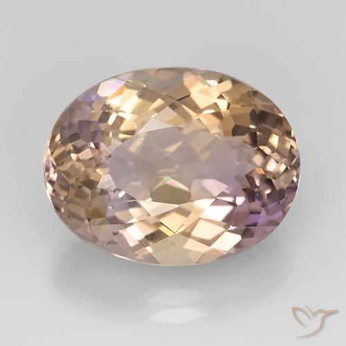 12.07ct Натуральный Двуцветный Аметрин, Овал, Чистота VVS