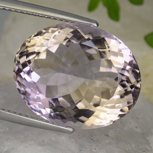 16.69 карата, натуральный Двуцветный Аметрин, Огранка Овал, VVS-VS
