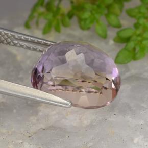4.82 карата, натуральный Двуцветный Аметрин, Огранка Овал, Чистота VVS