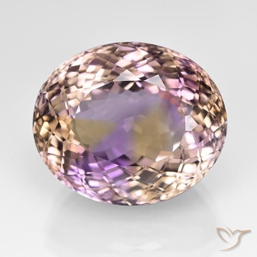 17.07ct Натуральный Двуцветный Аметрин, Овал, VVS-VS