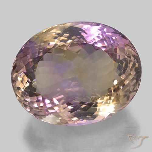 52.90ct Натуральный Двуцветный Аметрин, Овал, Чистота VVS