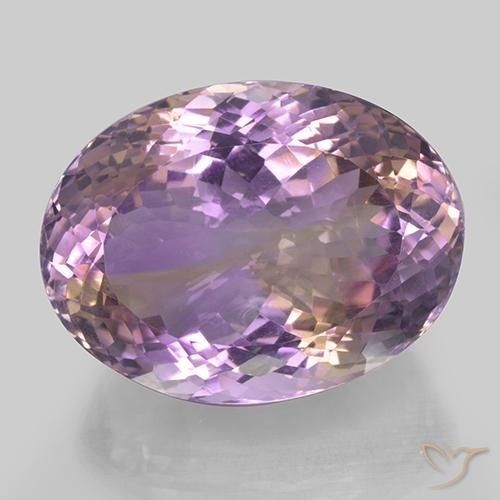46.77ct Натуральный Двуцветный Аметрин, Овал, Чистота VVS