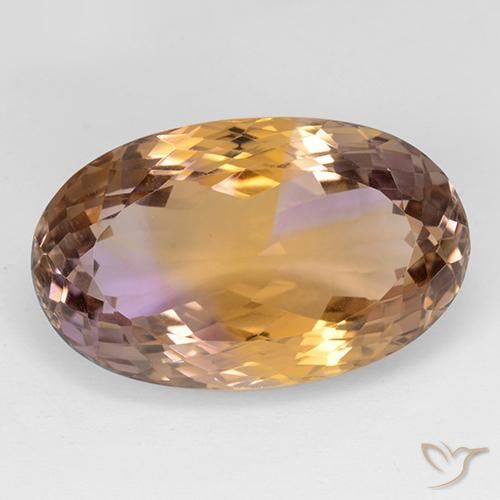 30.84ct Натуральный Двуцветный Аметрин, Овал, Чистота VVS