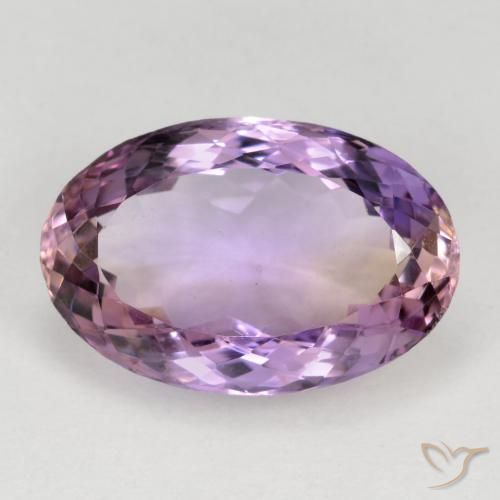 12.84ct Натуральный Двуцветный Аметрин, Овал, VVS-VS