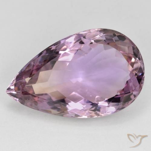 23.98ct Натуральный Двуцветный Аметрин, Форма груши, Чистота VVS
