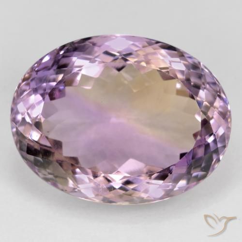 28.90ct Натуральный Двуцветный Аметрин, Овал, VVS-VS