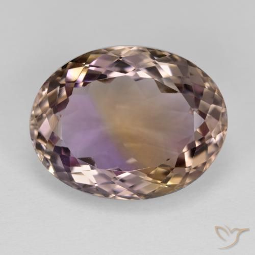 10.39ct Натуральный Двуцветный Аметрин, Овал, Чистота VVS