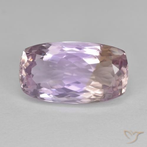8.16ct Натуральный Двуцветный Аметрин, Подушка, Чистота VS
