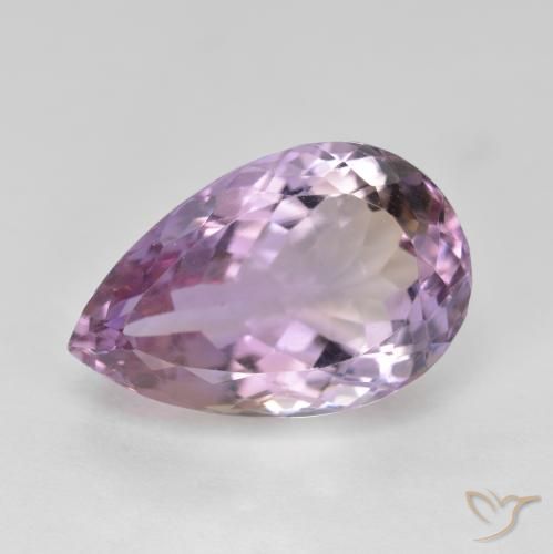 8.50ct Натуральный Двуцветный Аметрин, Форма груши, Чистота VS