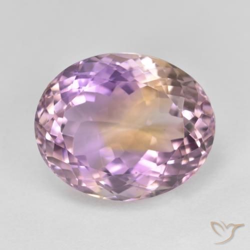 11.44ct Натуральный Двуцветный Аметрин, Овал, Чистота VVS