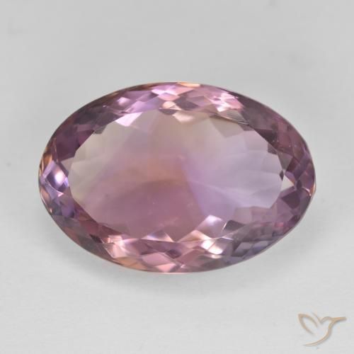 10.78ct Натуральный Двуцветный Аметрин, Овал, Чистота VS