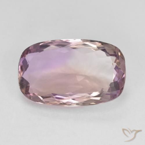 6.88ct Натуральный Двуцветный Аметрин, Подушка, VVS-VS