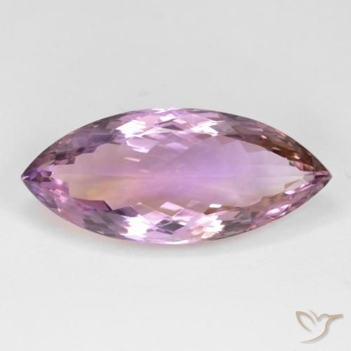 21.45ct Натуральный Двуцветный Аметрин, Маркиза, Чистота VS