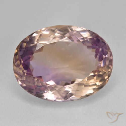 19.73ct Натуральный Двуцветный Аметрин, Овал, Чистота VVS