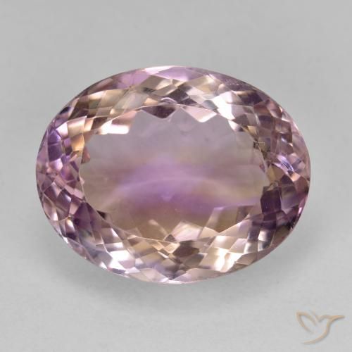 17.65ct Натуральный Двуцветный Аметрин, Овал, Чистота VVS