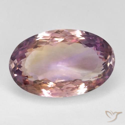 23.80ct Натуральный Двуцветный Аметрин, Овал, Чистота VS