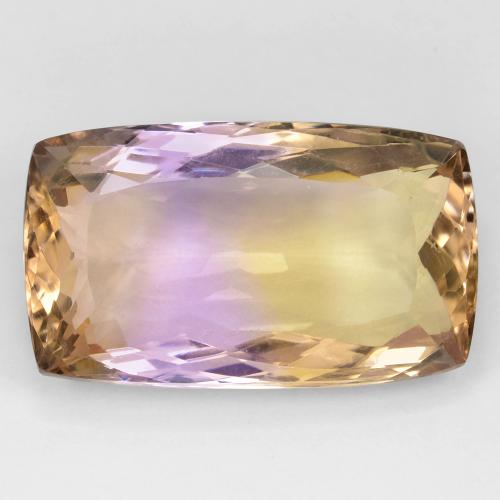 27.06 карата, натуральный Двуцветный Аметрин, Подушка Крой, Чистота VS