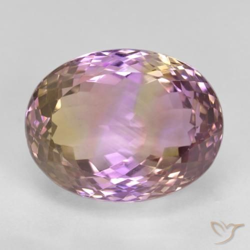 19.51ct Натуральный Двуцветный Аметрин, Овал, Чистота VVS
