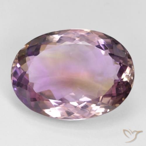18.81ct Натуральный Двуцветный Аметрин, Овал, Чистота VVS