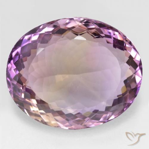 30.54ct Натуральный Двуцветный Аметрин, Овал, Чистота VVS
