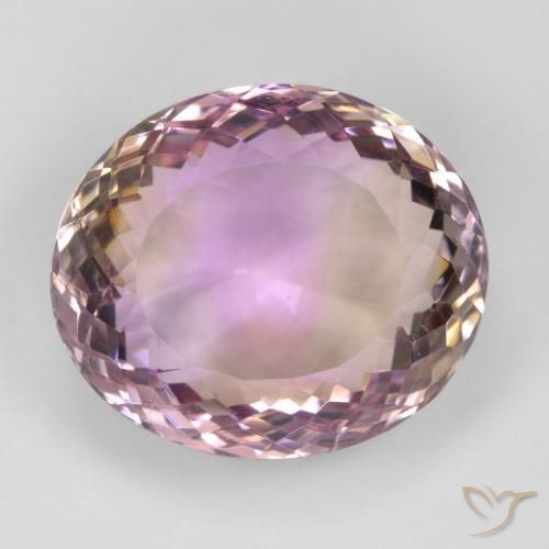23.28ct Натуральный Двуцветный Аметрин, Овал, VVS-VS
