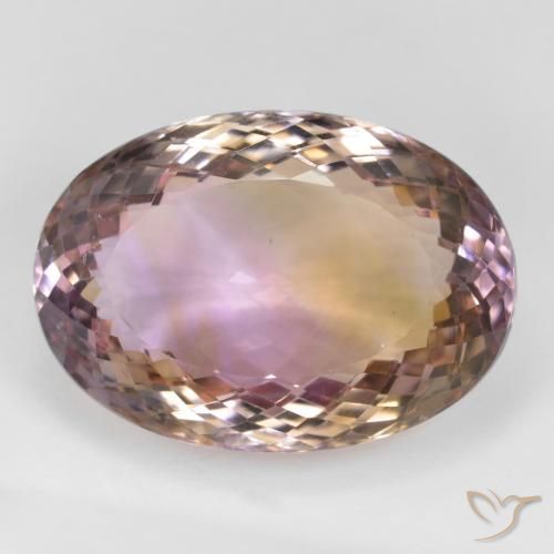 36.45ct Натуральный Двуцветный Аметрин, Овал, VVS-VS
