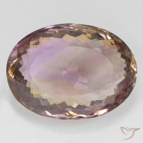 38.41ct Натуральный Двуцветный Аметрин, Овал, Чистота VVS