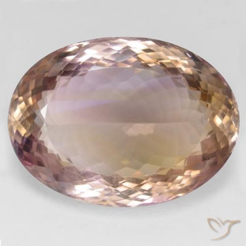 49.30ct Натуральный Двуцветный Аметрин, Овал, Чистота VVS