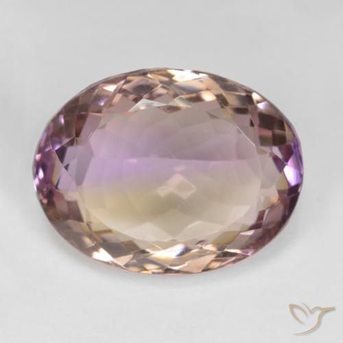 16.92ct Натуральный Двуцветный Аметрин, Овал, Чистота VS